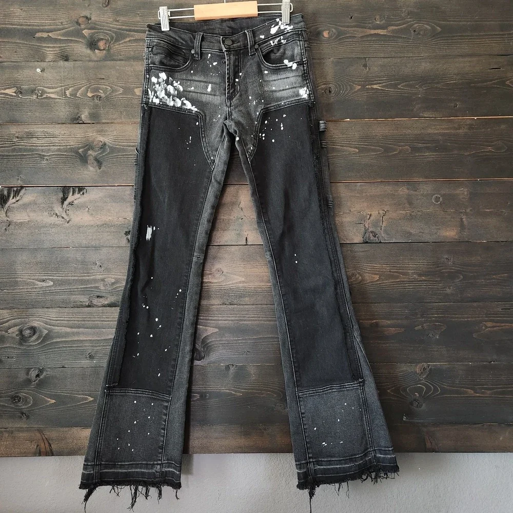 Rockstar Originals Flare Jeans Boys 14 Black‎ Streetwear Denim 27x33